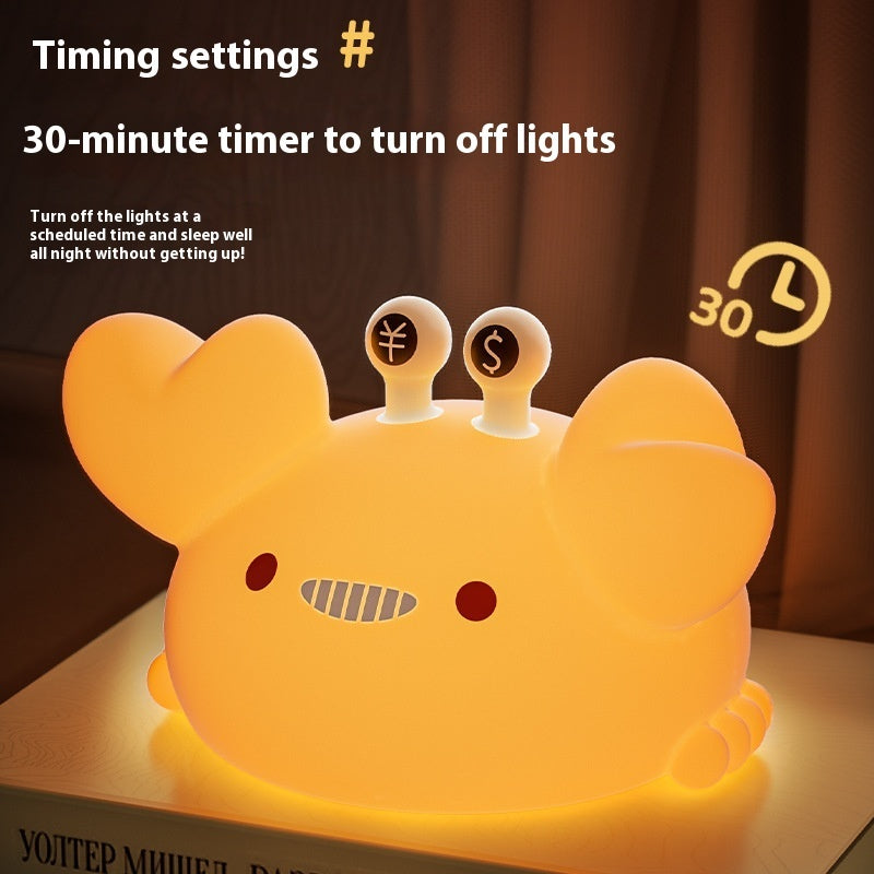 Gold Clamp Crab Night Lamp